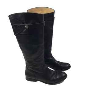 Frye Shoes | Frye Molly Button Tall Boot Black Leather size 10 B